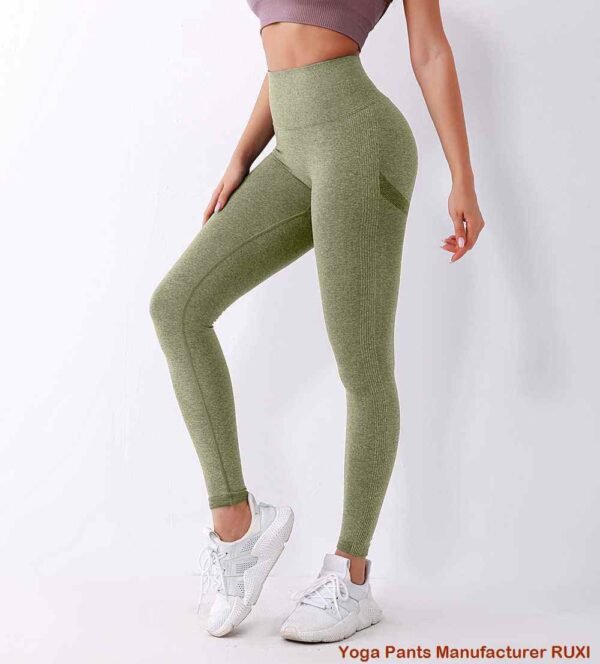 Beige Yoga Leggings Comfortable Stylish Activewear RUXI