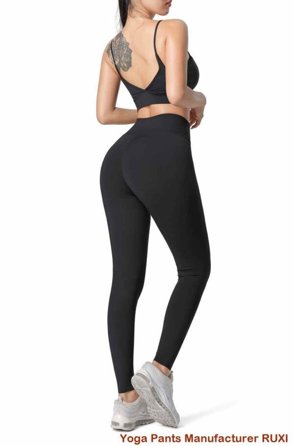 Navy Workout Leggings High Waist Stretchy Moisture Wicking