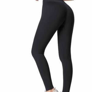 Womens Black Flare Leggings Stylish Comfortable RUXI za460