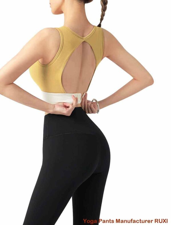 Strappy Back Sports Bra for Women High Support RUXI za1037