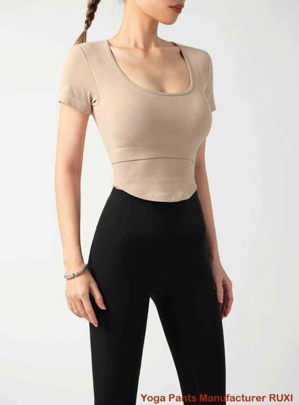 Cropped Flare Yoga Pants for Women RUXI za361