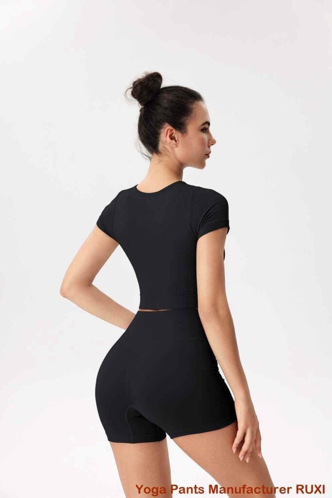 Womens Black Gym Leggings High Performance Activewear RUXI