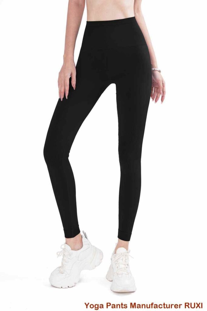 Black Fold Over Yoga Shorts for Women RUXI za3618