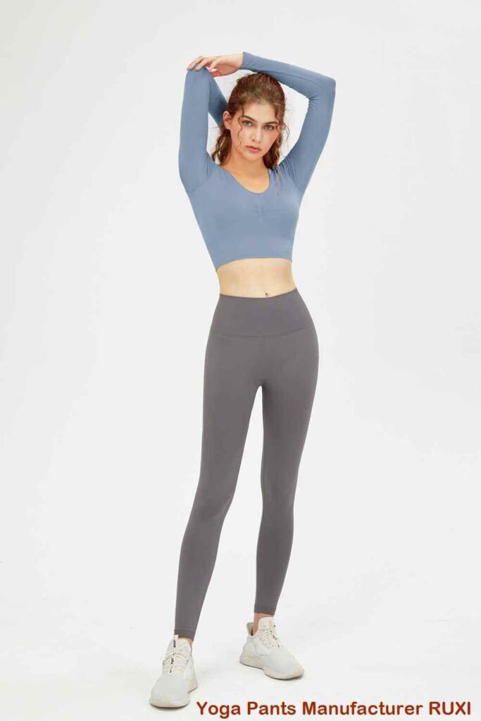Sleek Black Activewear Leggings for Women RUXI za787